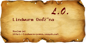 Lindwurm Oxána névjegykártya